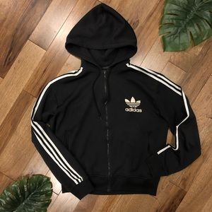 Adidas classic zip up hoodie